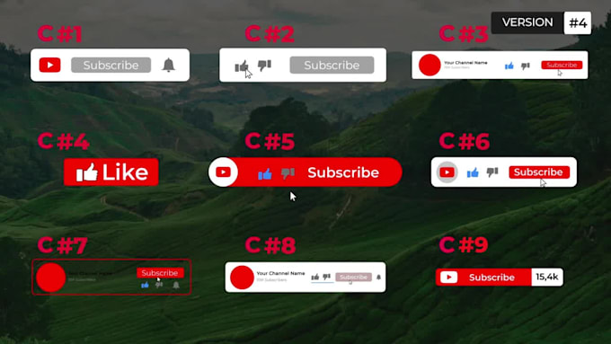 design youtube promo, buttons and end screen