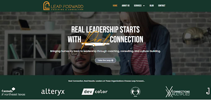 design life coaching website, consulting website, life coach website