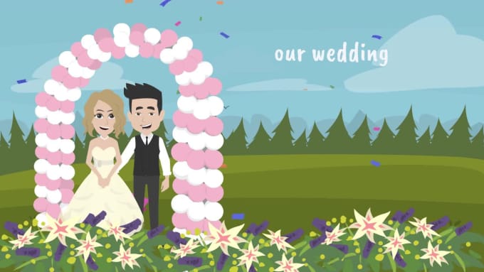 Hire a freelancer to create memorable animated wedding invitation video
