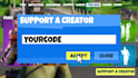 create a fortnite support creator code animation
