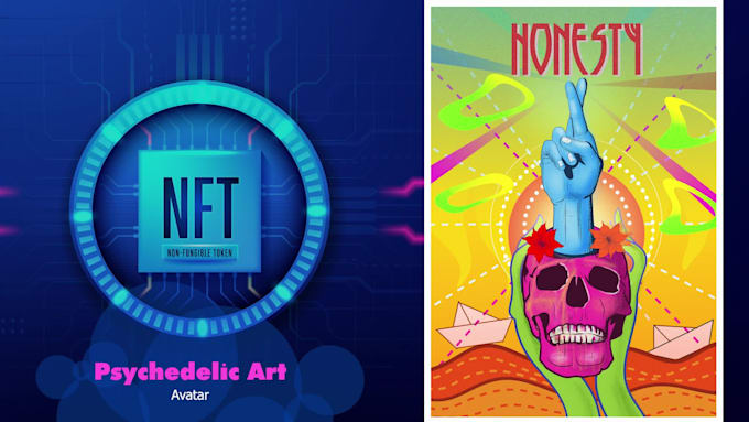 create uniques avatar, psychedelic art style nft collection you can sell