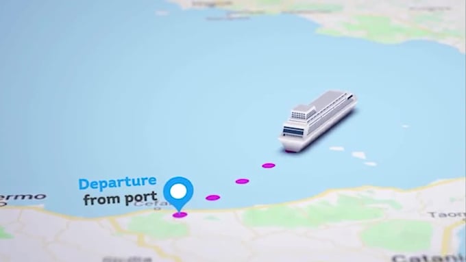 create a travel path map animations