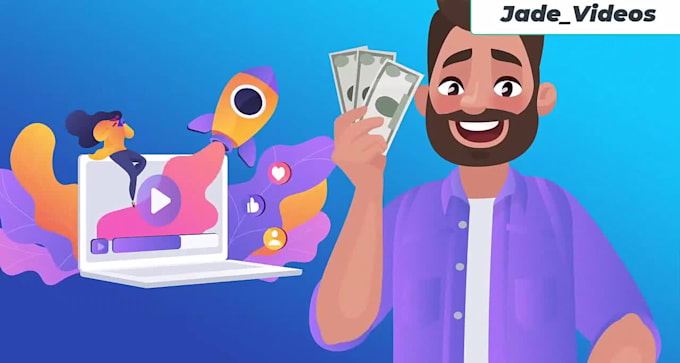 Top 5! I will create engaging 2d animated explainer video  for $50