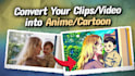 convert your video into anime or cartoon