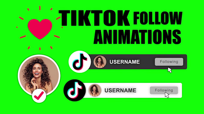 create tiktok follow animation