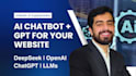 integrate ai chatbot, gpt, deepseek, openai in website or app, full stack