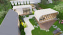 design luxury backyard, pool and outdoor living spaces