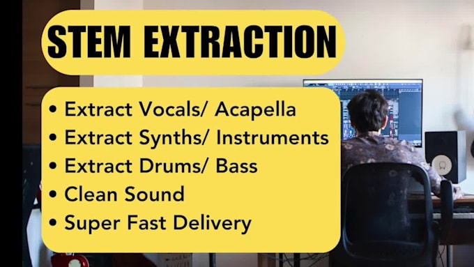 extract vocals, instrumental and other tracks from a song in 24hrs