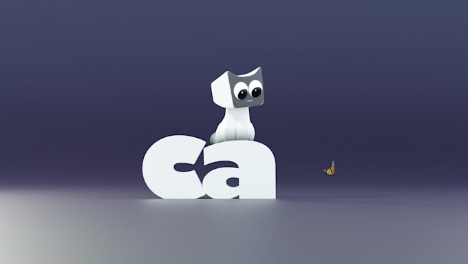 make a 3d logo intro animation, youtube, movie, podcast