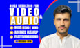 do noise reduction, audio clean up, fix and enhance audio in video
