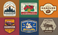 create 3 retro vintage classic logo design