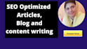 do SEO article, blog, content writing, and rewriting