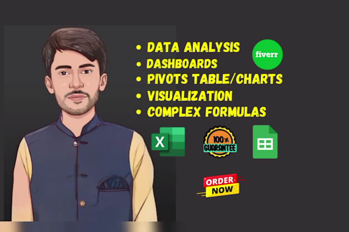do excel dashboard , data analysis, pivot table and charts