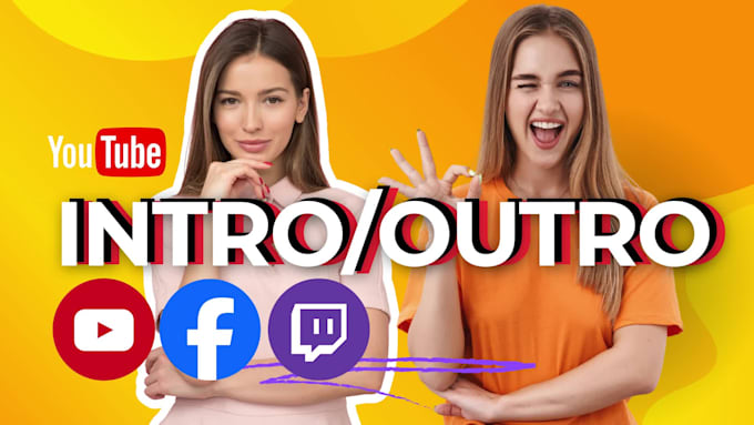 do youtube intro outro animated logo and lower thirds