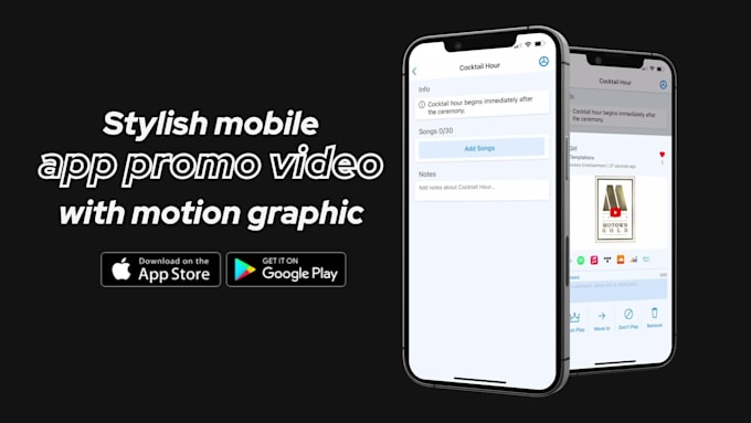 do stylish mobile app promo video with motion graphic