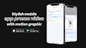 do stylish mobile app promo video with motion graphic