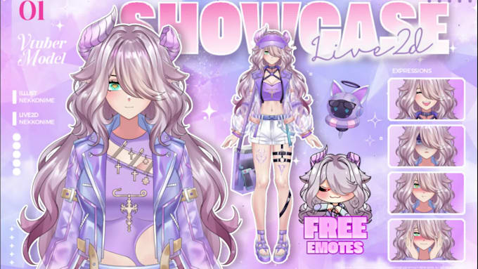 design and rigging high quality live 2d vtuber model for streaming