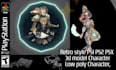 make retro ps1, psx, n64 lowpoly 3d character for indie animation and games