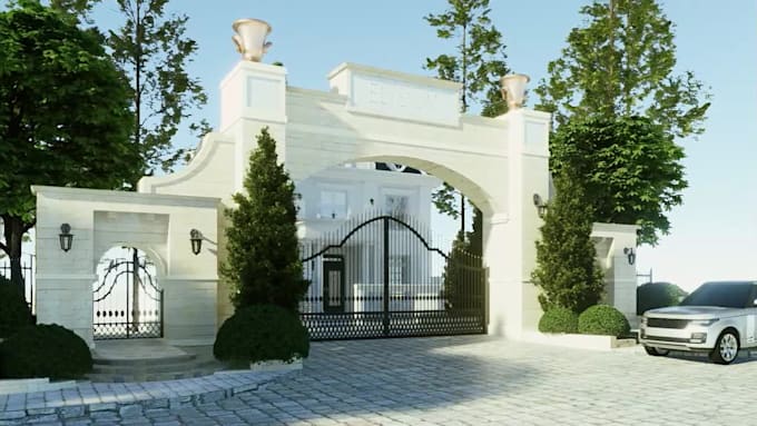 design a modern and functional gate for your house