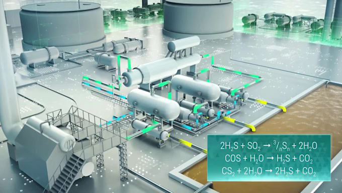 do 3d industrial video oil refinery process chemical plant solar energy visual