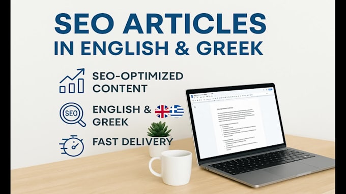 offer SEO article and blog writing services in english or greek