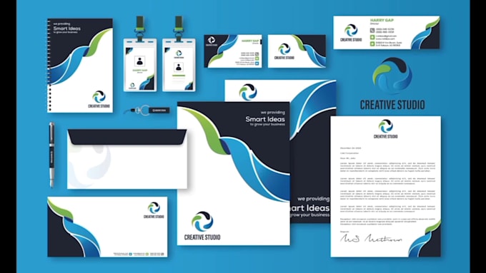 design business card, letterhead, and stationery items