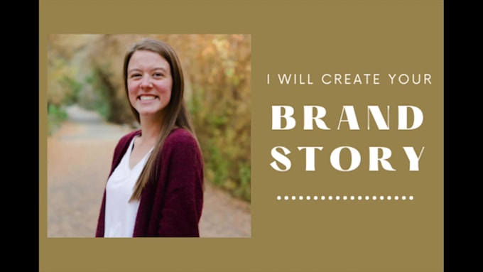 create your brand story or about us page for your website bio