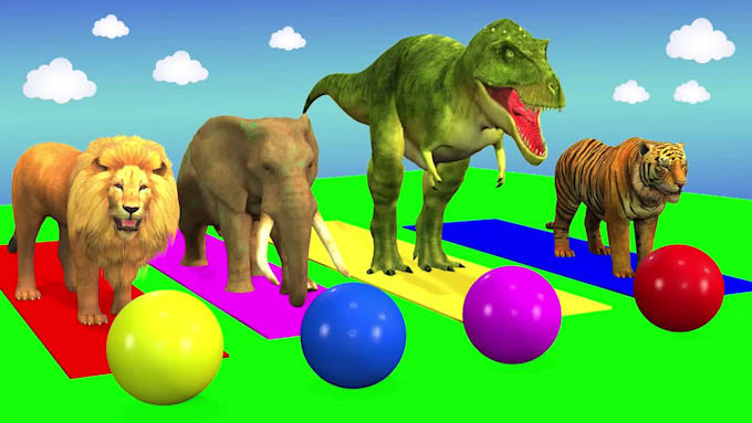 create 3d animal crossing fountain animations
