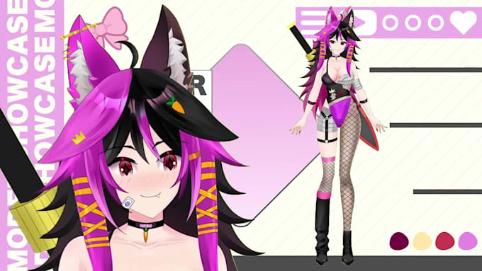 design and rig a high quality custom vtuber model live2d