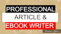write your non fiction ebook as a ghostwriter