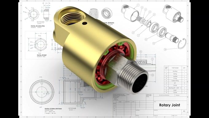 do industrial, mechanical 2d, and 3d model designing with solidworks
