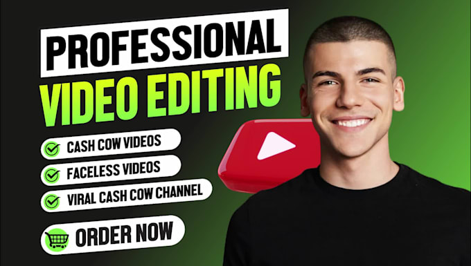 do youtube video editing, shorts, instagram reels and tiktok edits