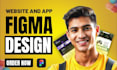 do figma design website, website mockup, template, landing page, home page