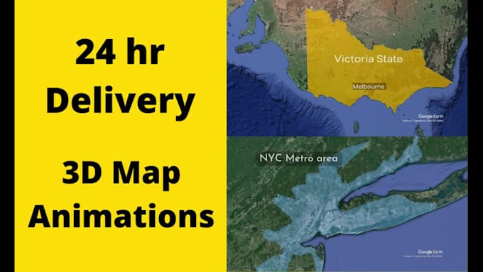 Review! I will do amazing 3d map animations for your explainer videos  for $20