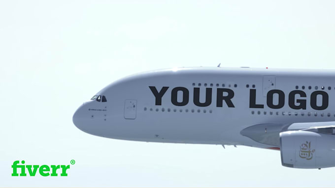 promote your business logo on airplane video