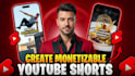 create high quality monetizable viral youtube shorts, instagram reels
