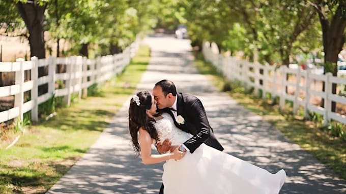 create a cinematic wedding video with professional editing