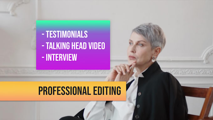 edit a talking head video or interview