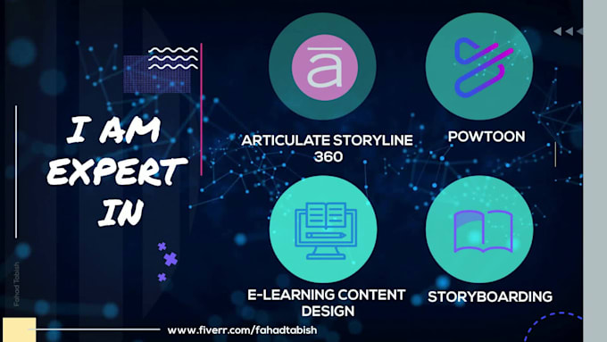 design elearning course using the licensed version of storyline 360 and powtoon