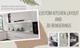 create custom kitchen layout and 3d renderings