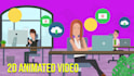 create 2d animated marketing video ad or explainer sales and cartoon story video