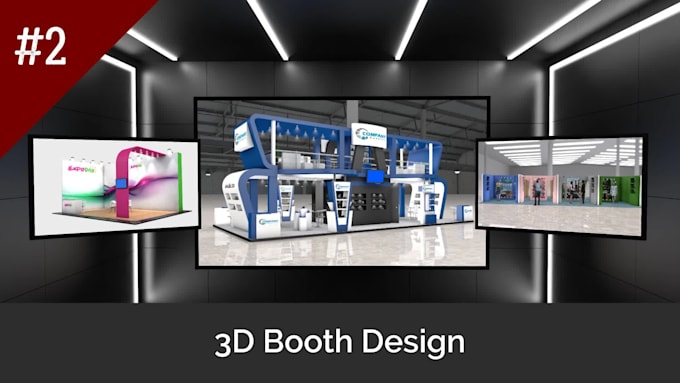 create professional 3d exhibition stand and booth design for trade shows
