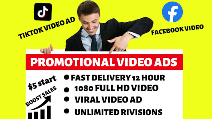 Create viral tiktok video ads, dropshipping ads, commerical promotional
