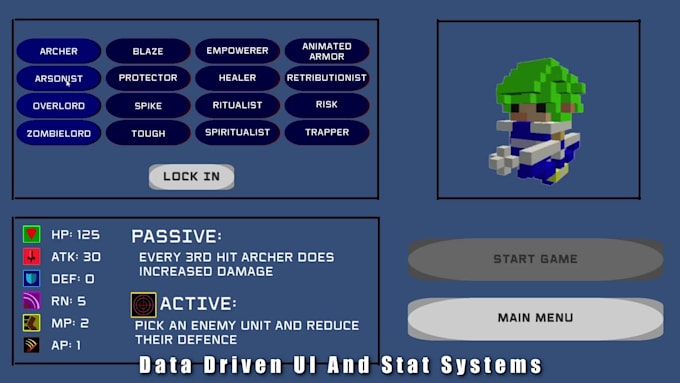 develop game systems and features in unity
