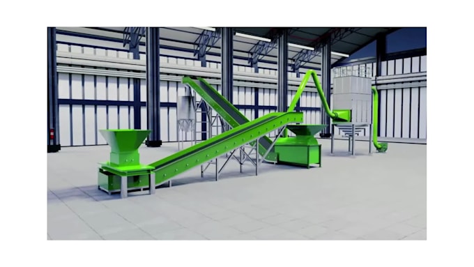 do 3d industrial video factory process recycling plant machinery workflow video