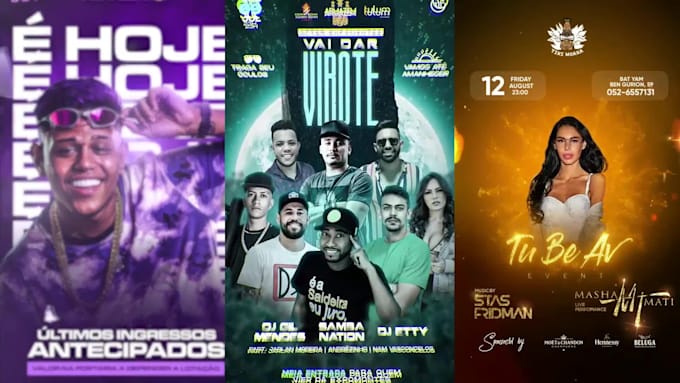 create a motion flyer for your event, club, sports, or concert poster