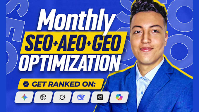 do complete monthly website on page GEO, aeo, local and ai SEO optimization