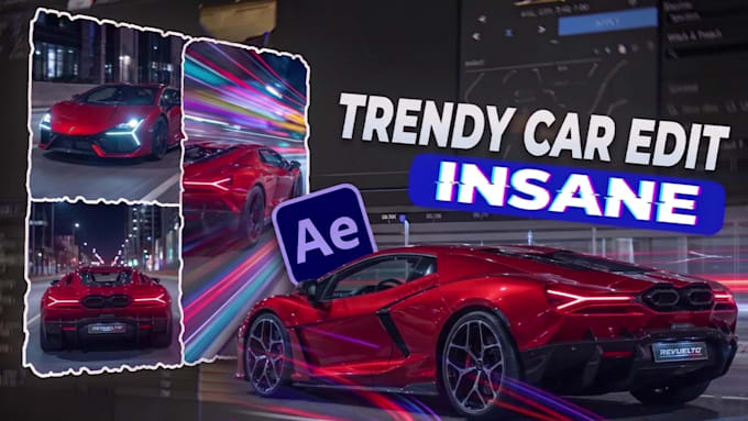 do trending reel car video editing with after affects