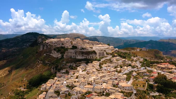 give italian territories with cinematic drone video