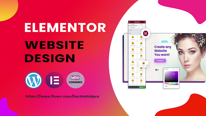 Design responsive wordpress website with elementor and elementor pro by ...